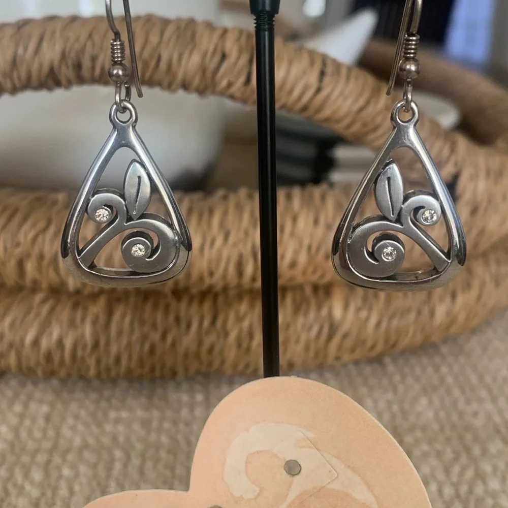 Brighton Elegant Silver Drop Earrings - Picture 8 of 9